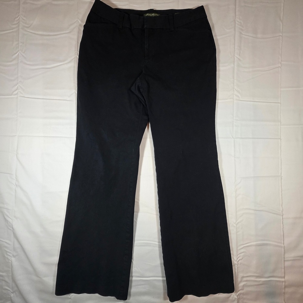 Eddie Bauer Blakely Fit Black Bootcut Dress Pants Womens 10 Office Workwear